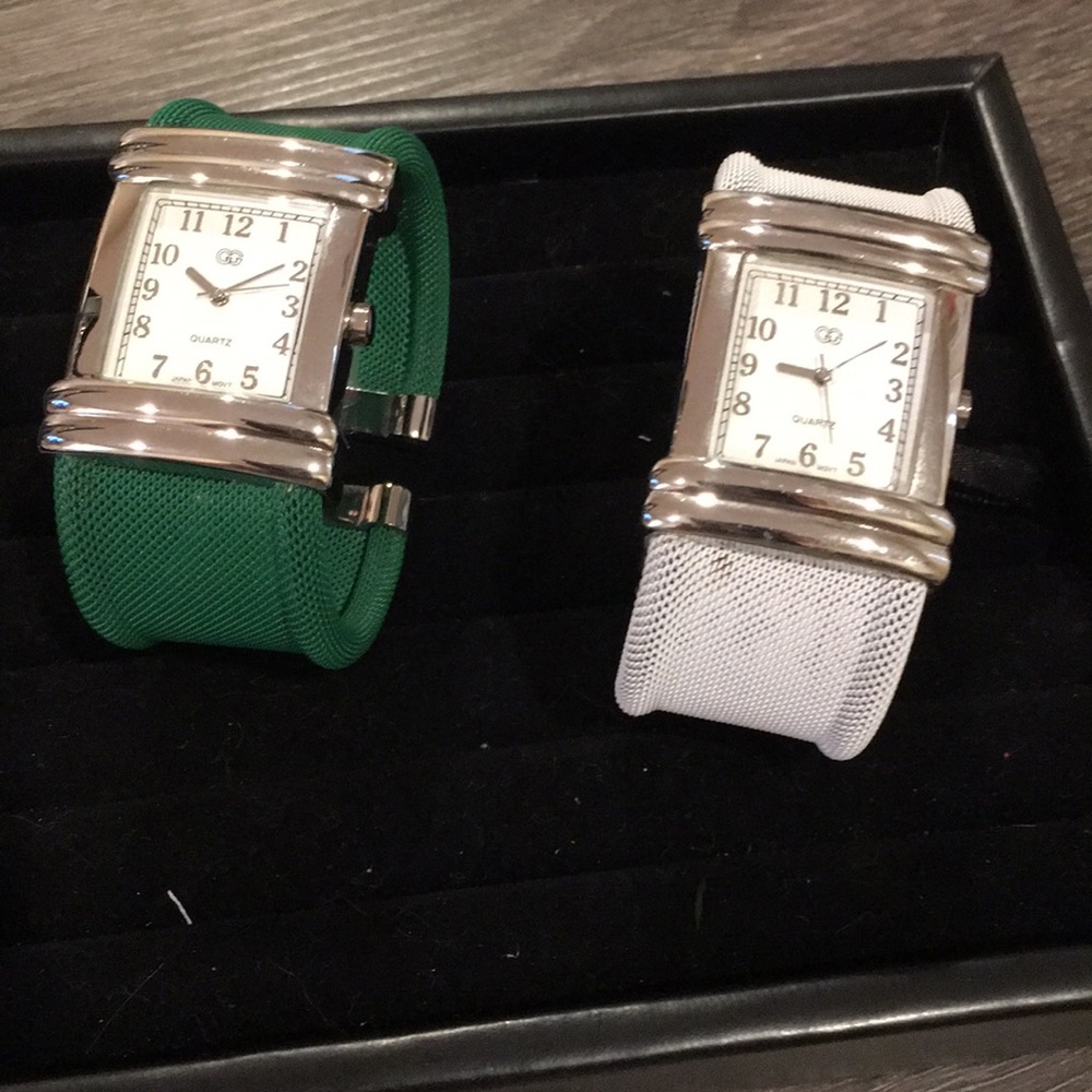 Comfortable and cute cuff watches. Add a battery